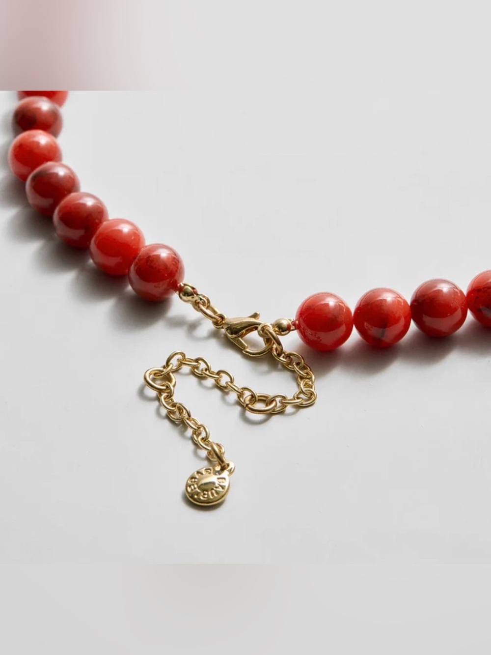 BaubleBar Janette Beaded Ring Necklace- Carnelian - Picture 5 of 6